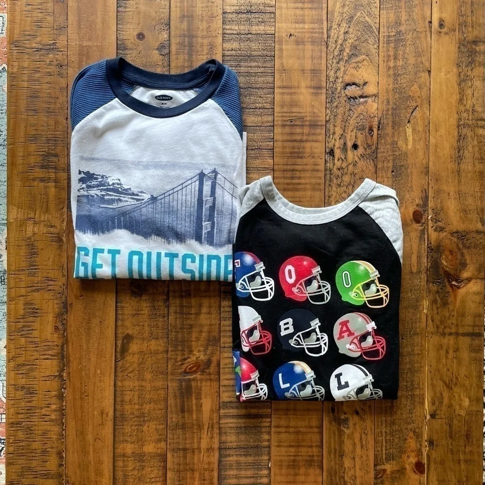 1 Gap & 1 Old Navy, boys long sleeve jersey shirts